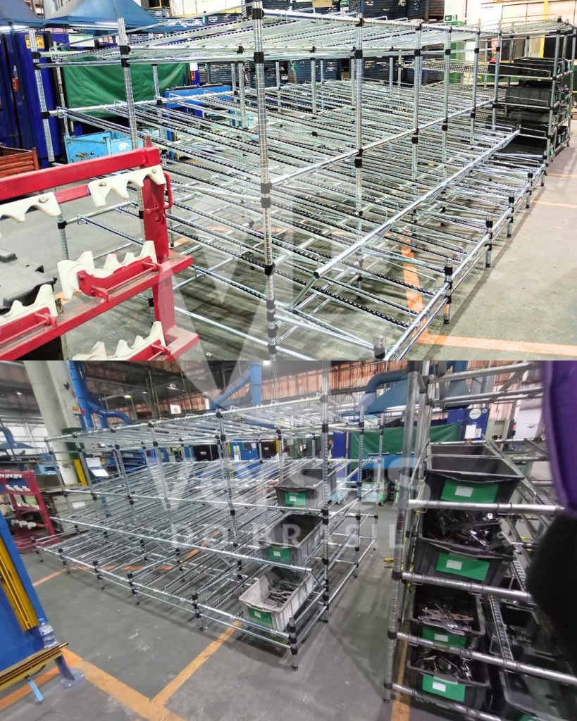 Prateleiras aramadas e soluções de armazenamento.​